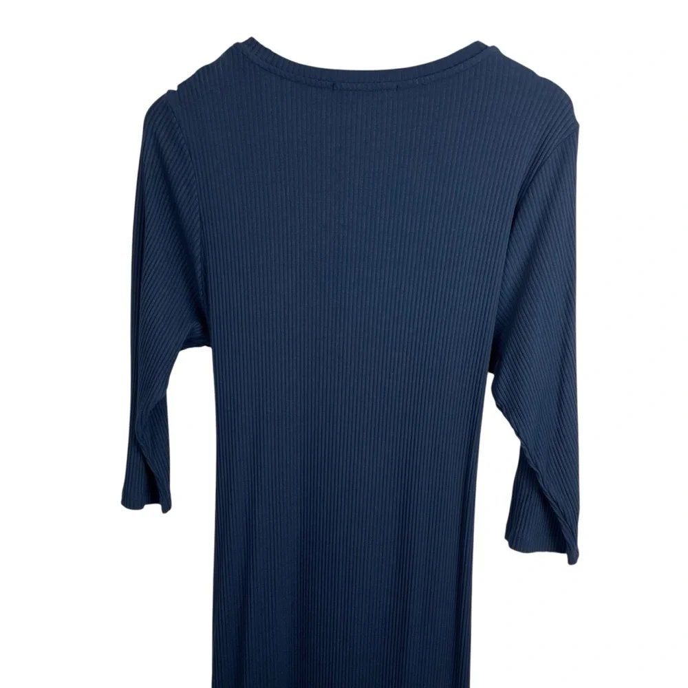 Amour Vert | Ocean Blue Colombe Paris Rib Dress New - Picture 5 of 10